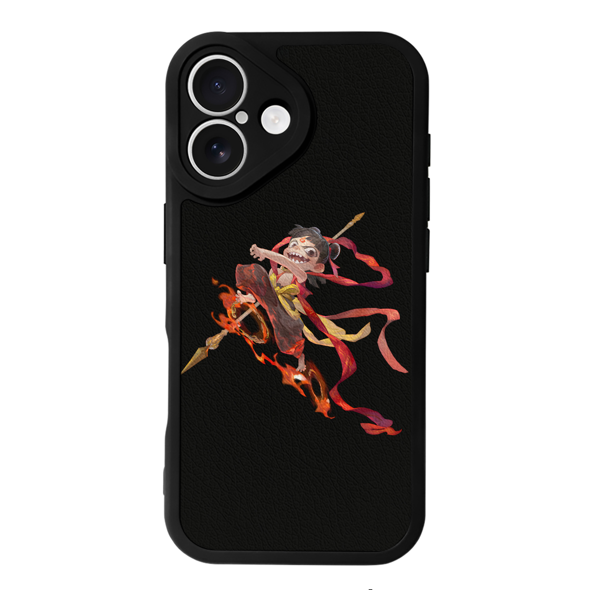 （画像用） Ne Zha 2 ナタ 魔童の大暴れ 【iPhone 16シリーズ対応】シリコンスマホケース（レザー調） 材質：シリコン